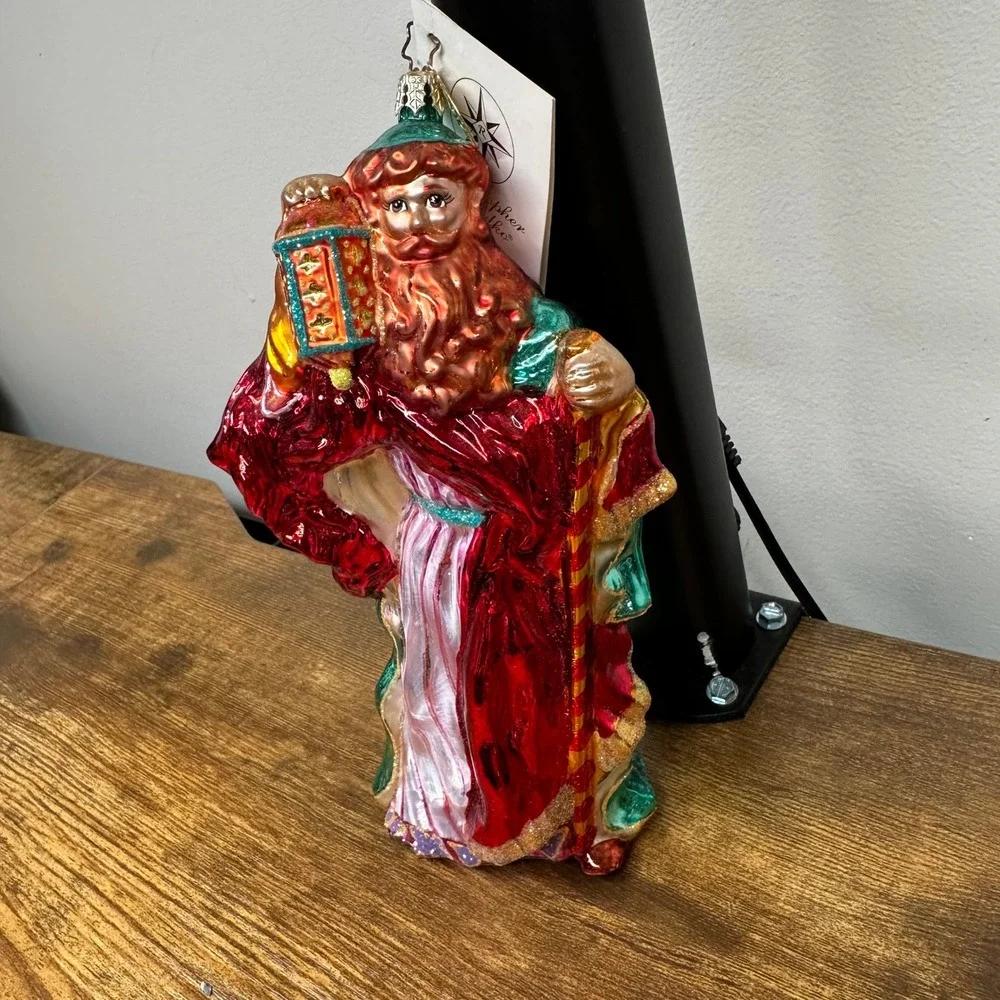 Christopher Radko Blessed Beginnings Asst 2 Glass Christmas Ornament‎ DAMAGED